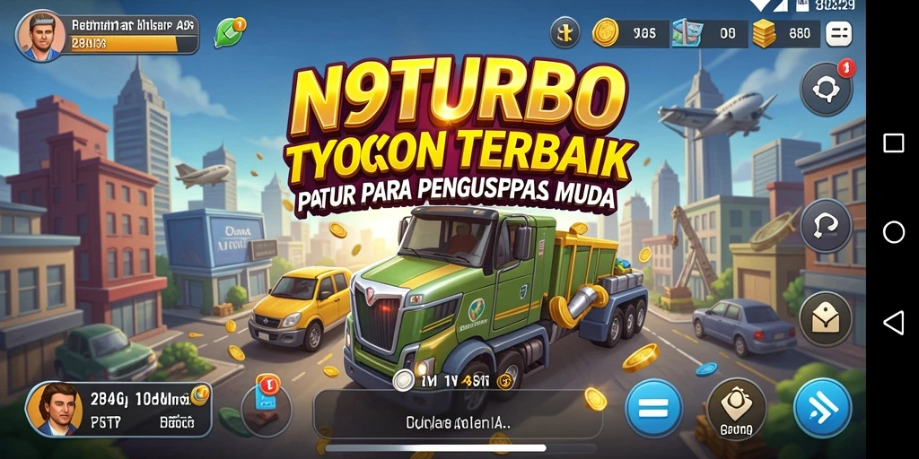 Screenshot gameplay N9TURBO dengan tampilan strategis yang menarik.